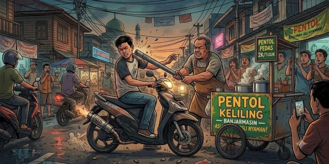 Batang Besi Mendarat, Pemuda di Banjarmasin Tewas Perkara Knalpot Brong Motor