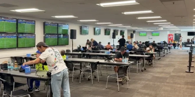 Intip Media Center Philadephia Sambut Jurnalis Prancis vs Paraguay, Siapkan Laga 16 Besar