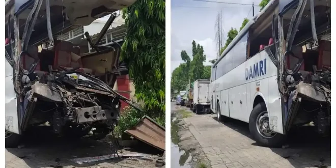 Kecelakaan Maut di Suramadu: Bus Pariwisata Tabrak Pemotor dan Truk, 2 Orang Tewas
