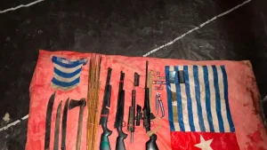 Koops TNI Habema Temukan Senpi dalam Honai di Kampung Abundoga, Warga Papua Tengah Terus Dijaga