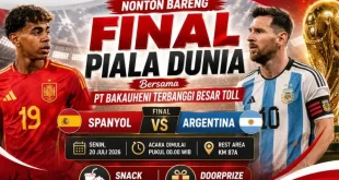 Pengelola Tol Bakauheni-Terbanggi Besar Menggelar Nonton Bareng Final Piala Dunia dan Meningkatkan UMKM
