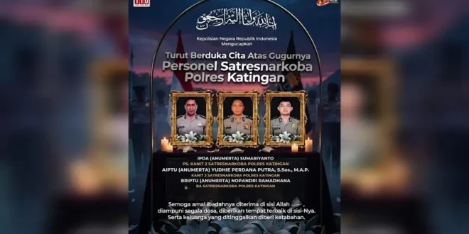 Penghargaan Ultimate: Kenaikan Pangkat Anumerta untuk 3 Personel Polres Katingan yang Gugur saat Gerebek Bandar Narkoba