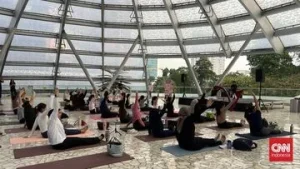 Peserta Padati Sesi Penutup Mat Pilates Wellnest Festival Vol 2, Antusiasme Tinggi
