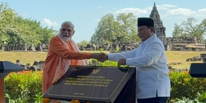 Presiden Prabowo dan PM Modi Resmikan Kerja Sama Konservasi Candi Prambanan