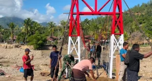 TNIPembangun Jembatan Gantung di Aceh Tengah, Mendukung Kemajuan Masyarakat Lokal