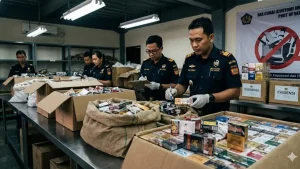 Bea Cukai Gagalkan Pengiriman Rokok Ilegal Senilai 8,96 Juta di Tanjung Priok