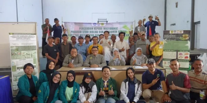 Prodi Biologi UNJ Ajarkan Biosekuriti dengan Inovatif, Peternak Domba dan Petani Linggajati Manfaatkan Drone